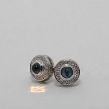 Laden Sie das Bild in den Galerie-Viewer, Brillant-Ohrstecker mit Turmalin in Weißgold