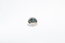 Laden Sie das Bild in den Galerie-Viewer, Ring 750/- Weißgold mit Brillanten und Saphir