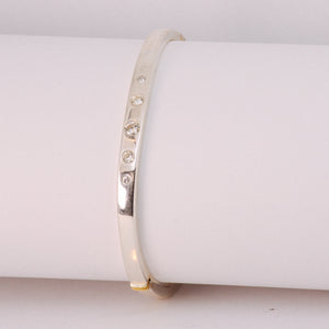 Silberarmband mit 5 Brillianten