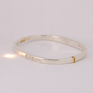 Silberarmband mit 5 Brillianten